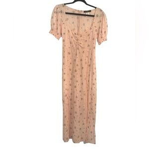 Mixed Threads Floral Pink Maxi Dress Women's Size L Spring/Summer